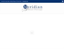 Tablet Screenshot of meridianhandtherapy.com